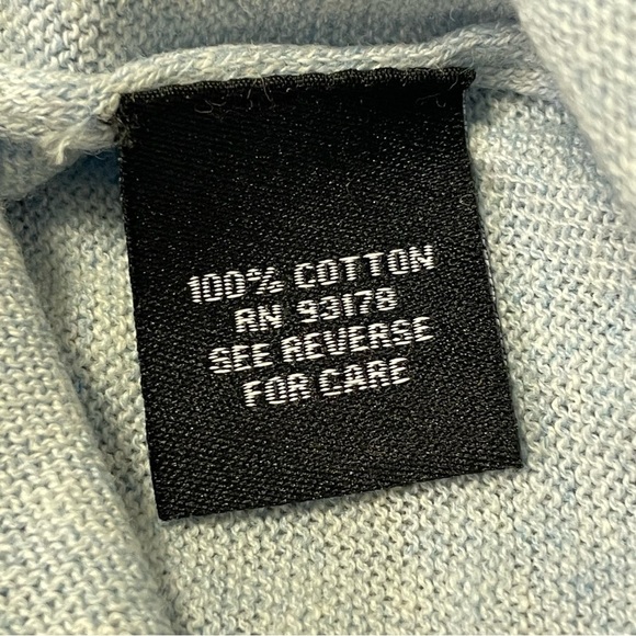 MAGASCHONI Cotton Long Sleeve Sweater in Sky Blue - Picture 4 of 5